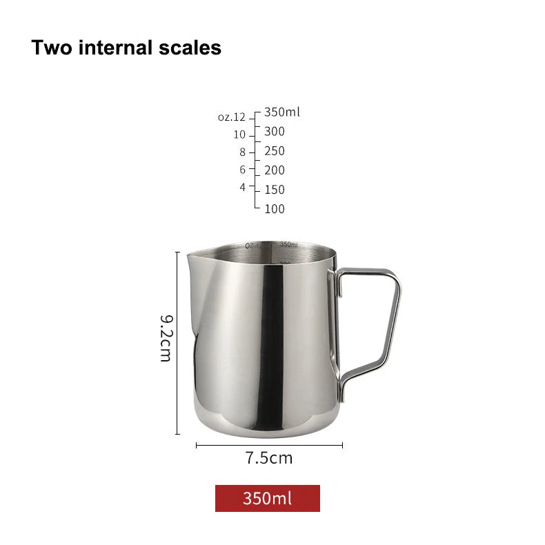 350ML Stainless Steel Milk Frothing Pitcher Espresso Coffee Barista Craft Latte Cappuccino Cream Frothing Jug Pitcher