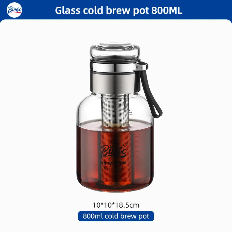 Bincoo Cold Brew Iced Coffee Maker Iced Coffee Maker Tea Infuser Airtight Cold Brew Pitcher Coffee Accessories Cold Brew System