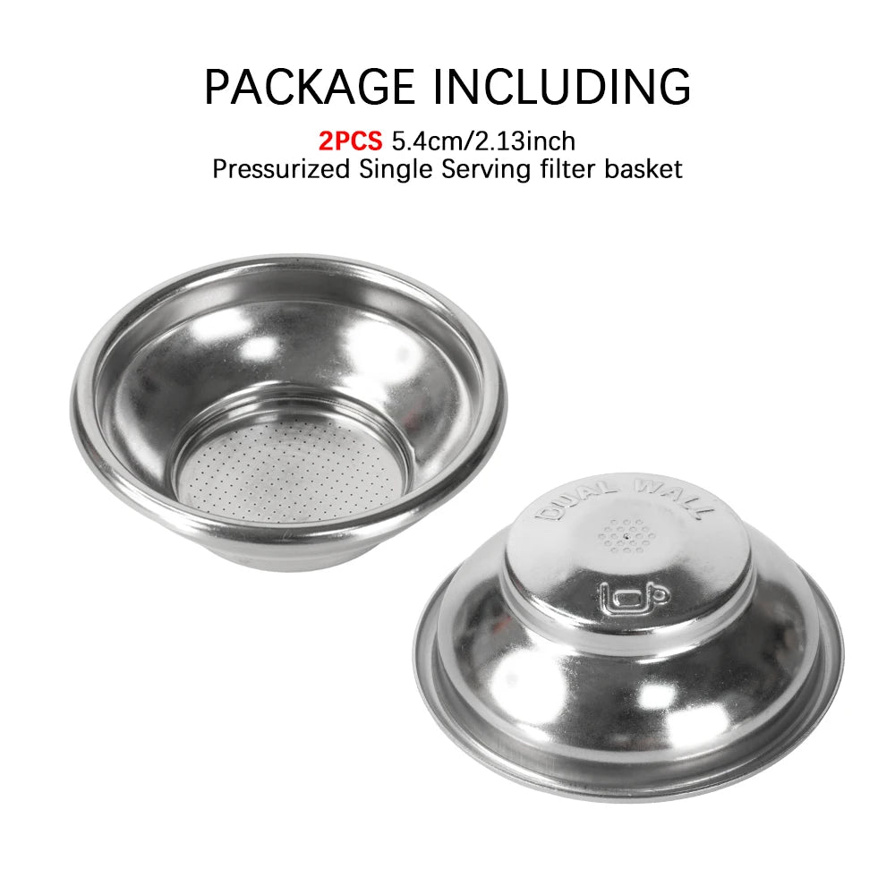 54mm Dual Wall Filter Basket Compatible with Breville sage BES870/875/880/878/890 bambino plus BES 500 Makers