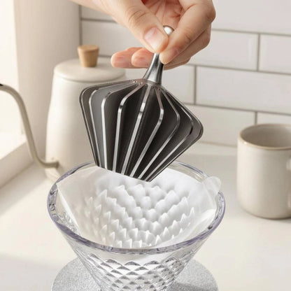 Aluminum Alloy Coffee Strainer Paper Presser Dripper Tamper Ribbed Paper Press for Brewing Coffee