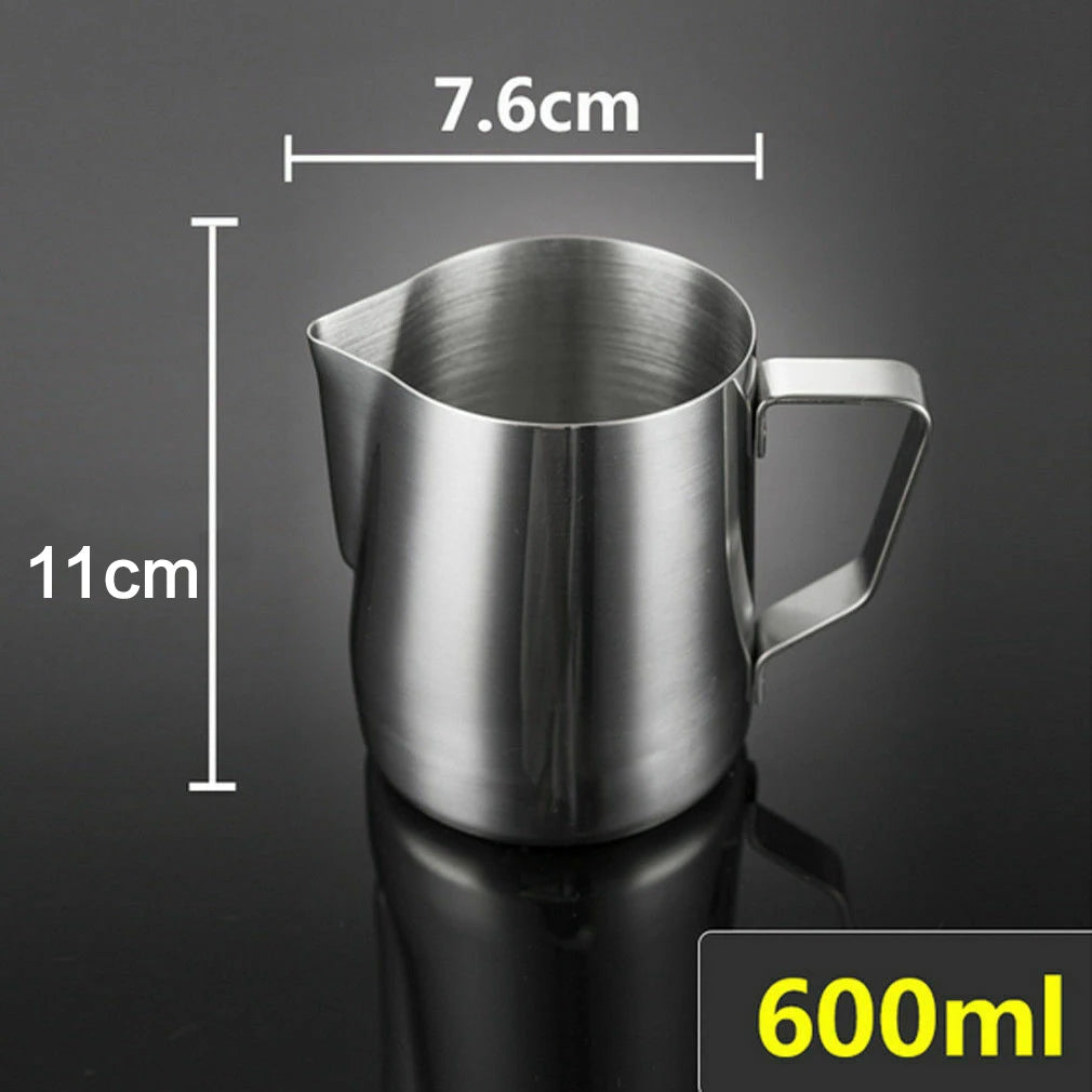 Milk Frother Jug: Stainless Steel Milk Frothing Pitcher - 100/350/600ml