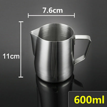 Milk Frother Jug: Stainless Steel Milk Frothing Pitcher - 100/350/600ml