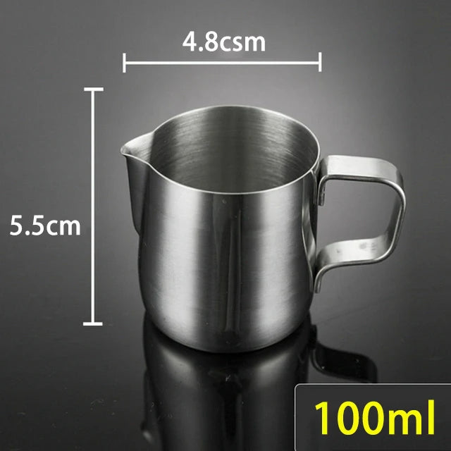 Milk Frother Jug: Stainless Steel Milk Frothing Pitcher - 100/350/600ml