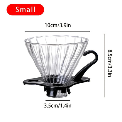 Glass Coffee Pot and Funnel Hand-Made Coffee Pot Filter Set Cloud Shaped Coffee Maker Server with Extraction Cup for Home Use