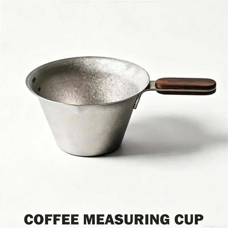 ABZS For Perfect Brewing Hand Brewed Coffee Filter With Handle And Graduation Markings Pure Titanium Espresso Measuring Cup