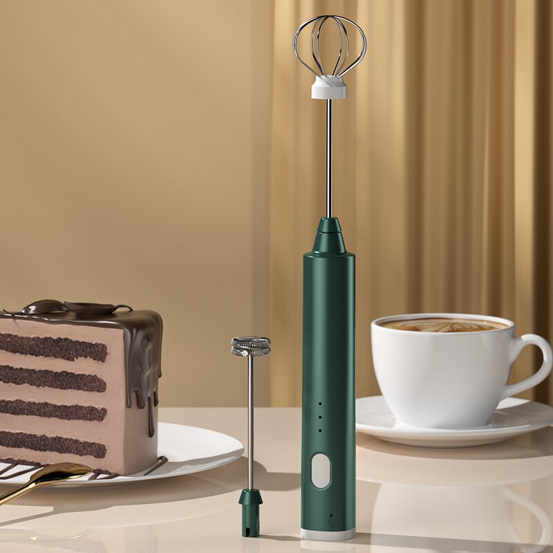 Electric Milk Frother: USB Handheld 3-Speed Foam Maker