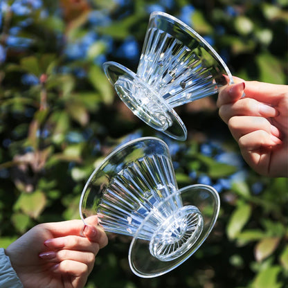 New Design Clear 1-4 Cups Slow Brewing Accessories Plastic Reusable Coffee Dripper Coffee Filter Cup Pour Over Coffee Maker