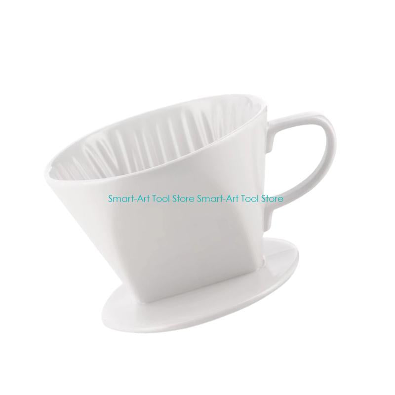 Coffee Dripper: Ceramic Coffee Filter Cup - Reusable Conical Dripper