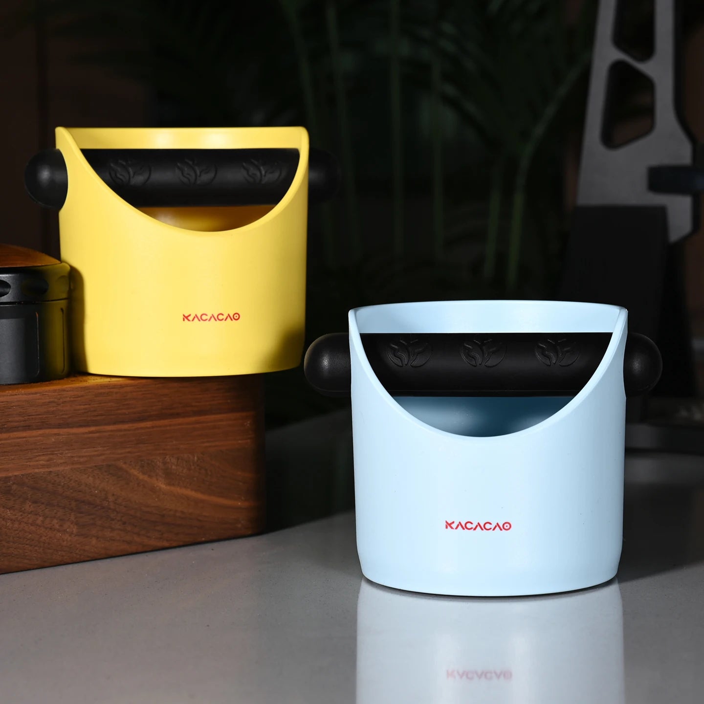 KACACAO Coffee Knock Box Anti Slip Shock-absorbent Dump Coffee Grind Knock Espresso Grind Dump Waste Bin Cafe For Barista