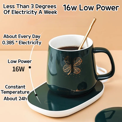 Electric Mug Warmer 55°C Coaster for Coffee & Tea
