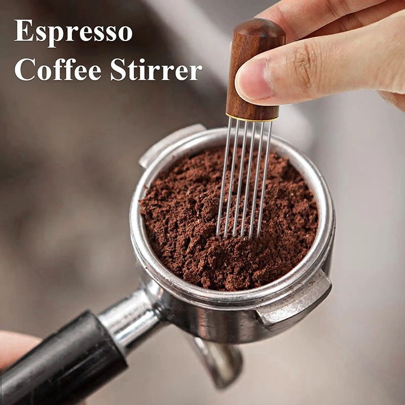 Stainless Steel Espresso Tamper - Needle Distributor Leveler