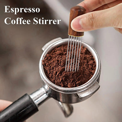 Stainless Steel Espresso Tamper - Needle Distributor Leveler