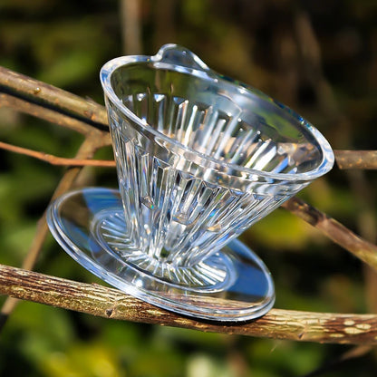 New Design Clear 1-4 Cups Slow Brewing Accessories Plastic Reusable Coffee Dripper Coffee Filter Cup Pour Over Coffee Maker