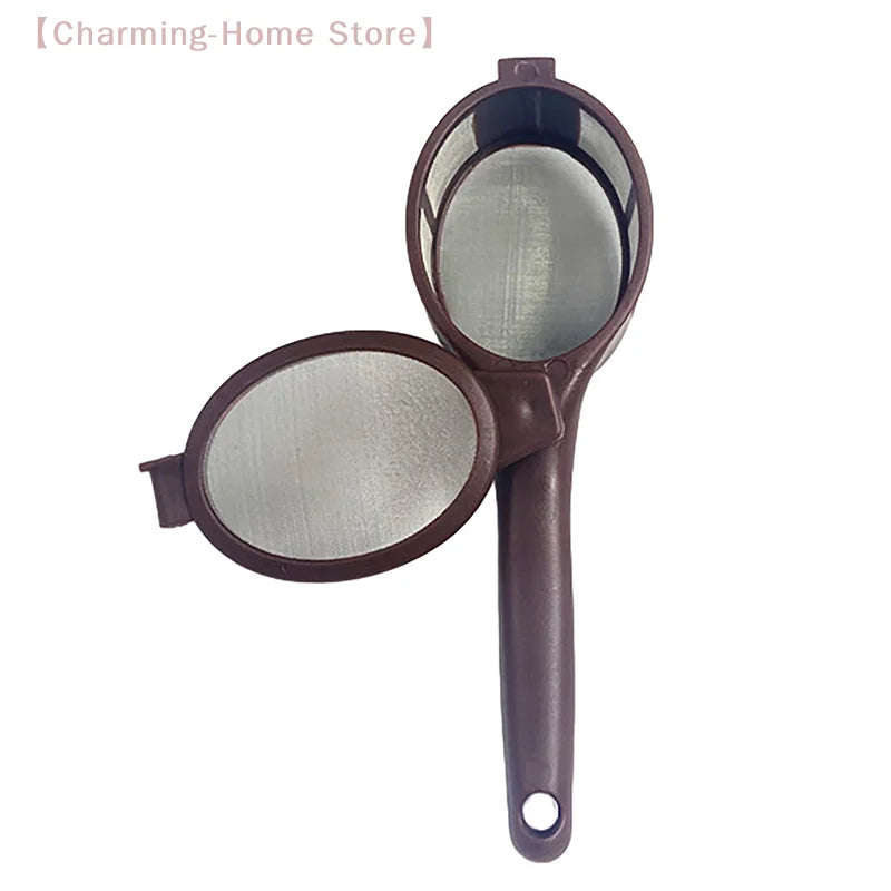 Coffee Capsule Powder Filter Spoon Reusable, Loose Leaf Tea Infuser Strainer Bag, Mesh Brewing Spoon Tool for Kitchen