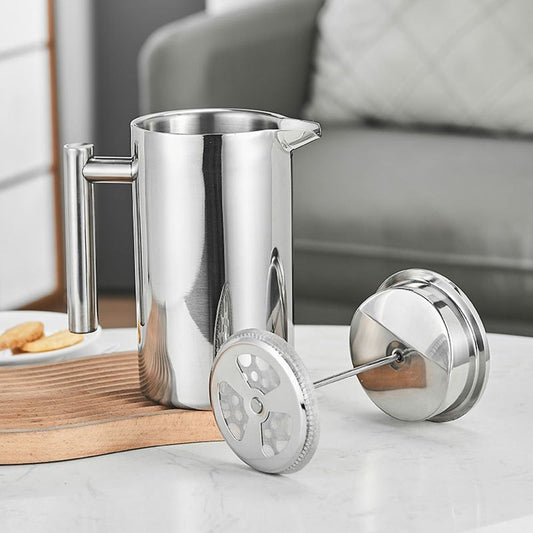 French Press Coffee Maker 350ml Stainless Steel Insulated