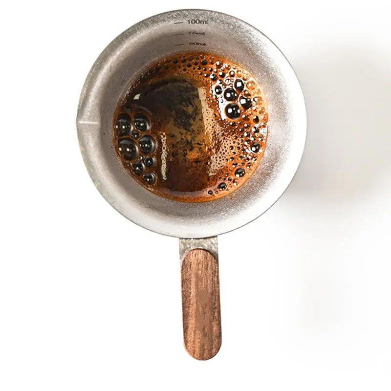 ABZS For Perfect Brewing Hand Brewed Coffee Filter With Handle And Graduation Markings Pure Titanium Espresso Measuring Cup