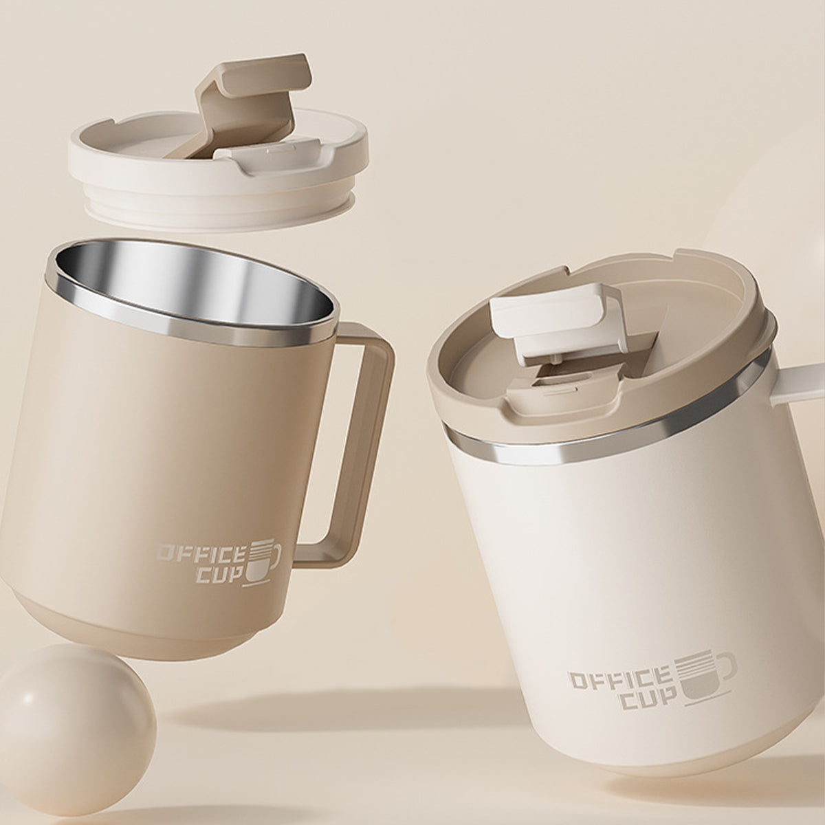 Double Wall Insulated Coffee Mug - Leak-Proof Steel Cup