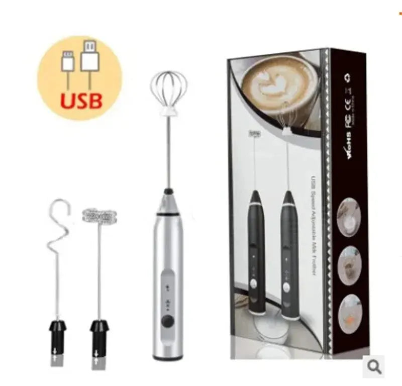 Portable Electric Milk Frother USB Handheld Blender