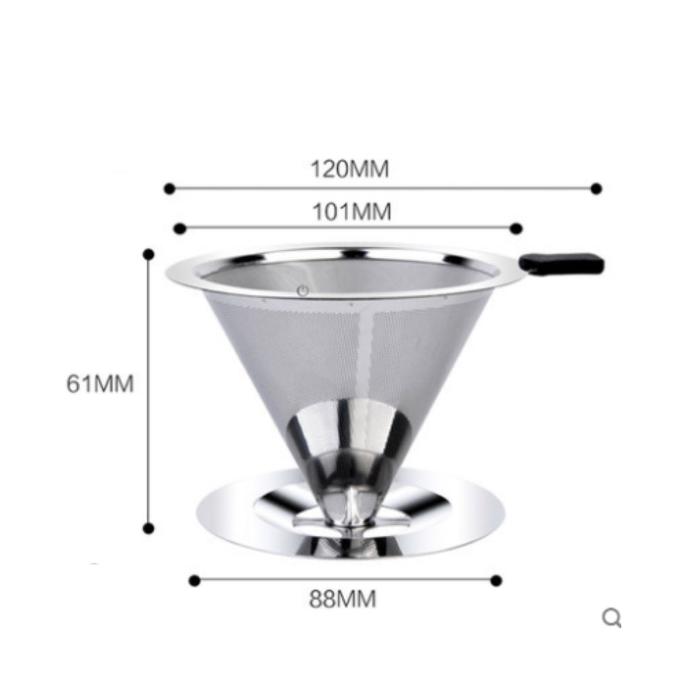 Double Layer Coffee Filter Holder - Stainless Steel Reusable