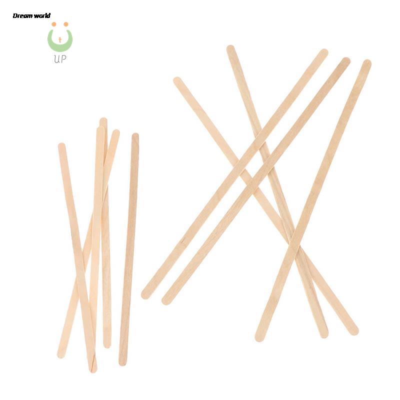 Wooden Coffee Stirrers 100pcs - Biodegradable Drink Sticks