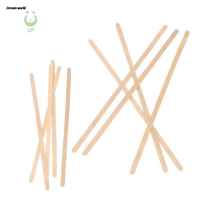 Wooden Coffee Stirrers 100pcs - Biodegradable Drink Sticks
