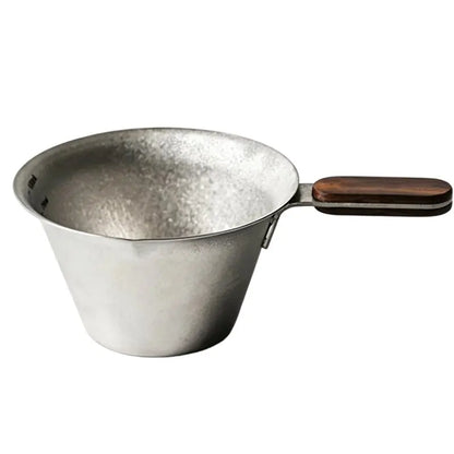 ABZS For Perfect Brewing Hand Brewed Coffee Filter With Handle And Graduation Markings Pure Titanium Espresso Measuring Cup