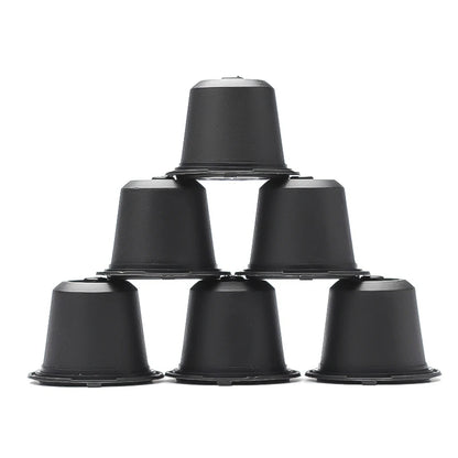 6PCS Refillable Reusable Nespresso Coffee Capsule Reutilisable Nespresso Pods with a Spoon a Brush