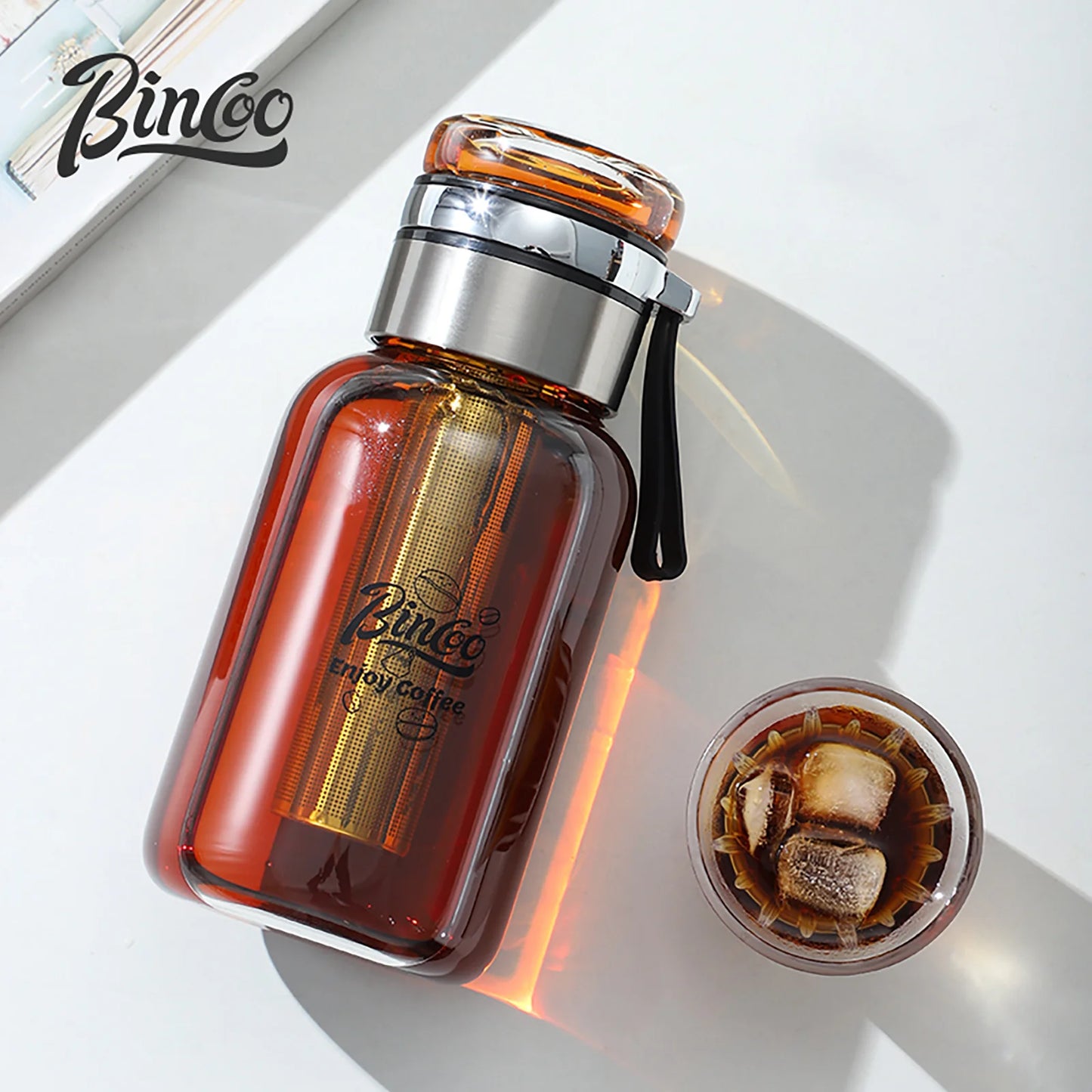 Bincoo Cold Brew Iced Coffee Maker Iced Coffee Maker Tea Infuser Airtight Cold Brew Pitcher Coffee Accessories Cold Brew System