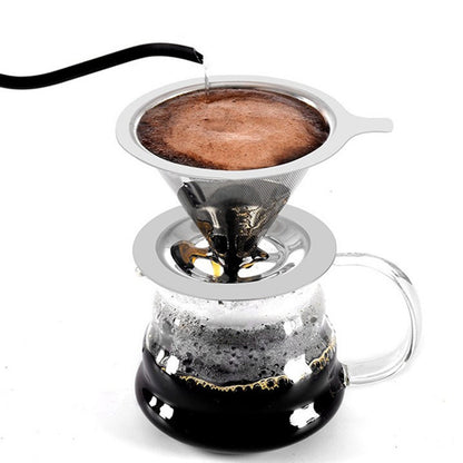 Double Layer Coffee Filter Holder - Stainless Steel Reusable