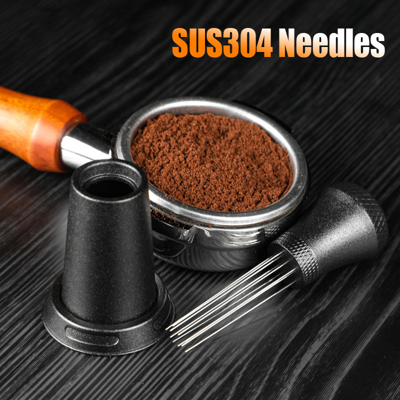 Espresso Distribution Tool - 10 Needle Coffee Stirrer with Stand