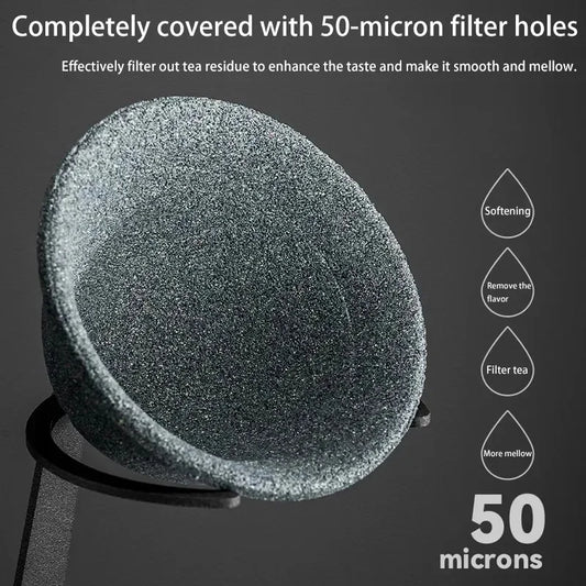Multifunctional Coffee Filter Cup Ceramic Tea Strainer Microporous Iron Frame Reusable Ceramic Filter For Brewing Tea And Coffee