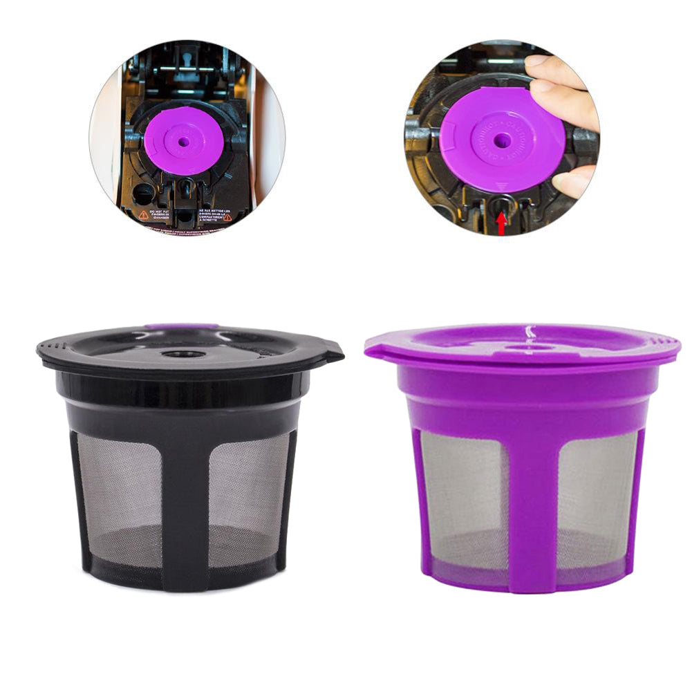 Black/Purple Reusable Coffee Filter - Eco-Friendly & Economical