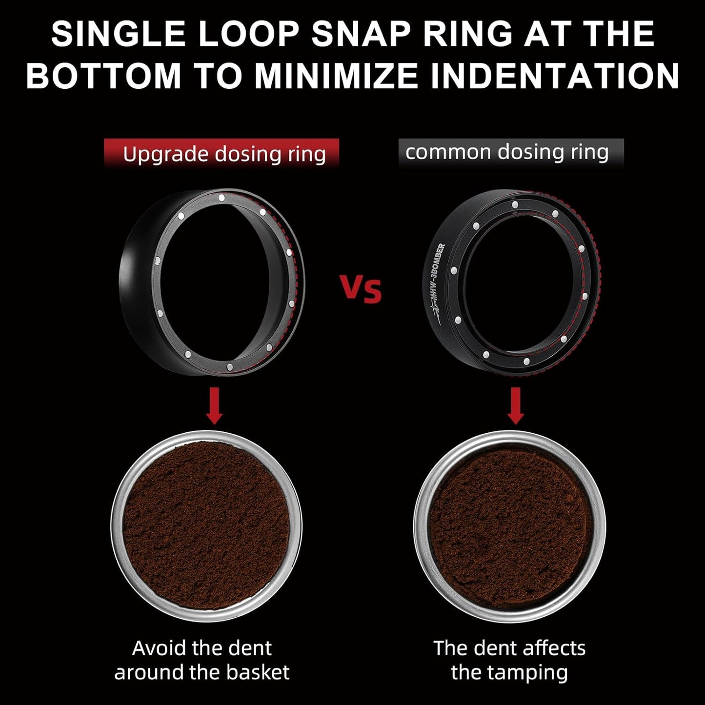 Espresso Tamper Dosing Funnel 51/54/58mm Barista Tool