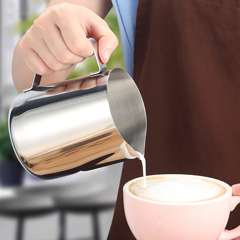 100ML-2000ML Stainless Steel Milk Frothing Pitcher Espresso Coffee Barista Craft Latte Cappuccino Cream Frothing Jug Pitcher