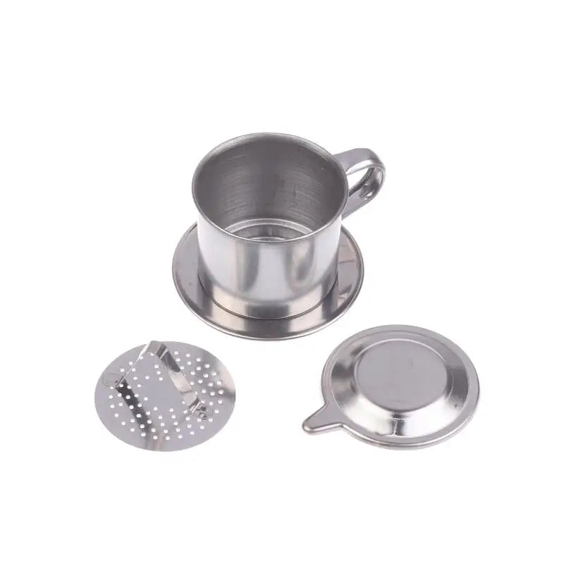 Stainless Steel Coffee Filter Infuse Cup Vietnamese Coffee Dripper Maker Pot Portable Coffee Drip Strainer Kitchen Tools 1PC.
