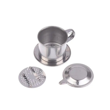 Stainless Steel Coffee Filter Infuse Cup Vietnamese Coffee Dripper Maker Pot Portable Coffee Drip Strainer Kitchen Tools 1PC.