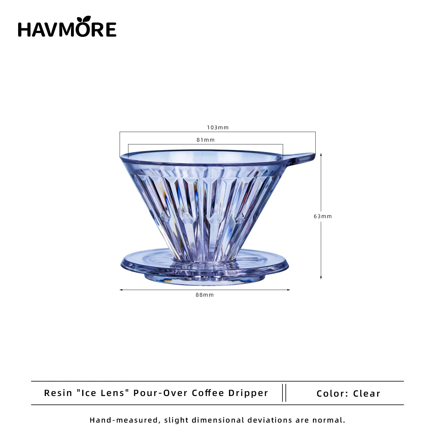 New Design Clear 1-4 Cups Slow Brewing Accessories Plastic Reusable Coffee Dripper Coffee Filter Cup Pour Over Coffee Maker