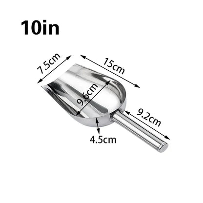 Stainless-Steel Ice Cube Scoop for Bar & Kitchen