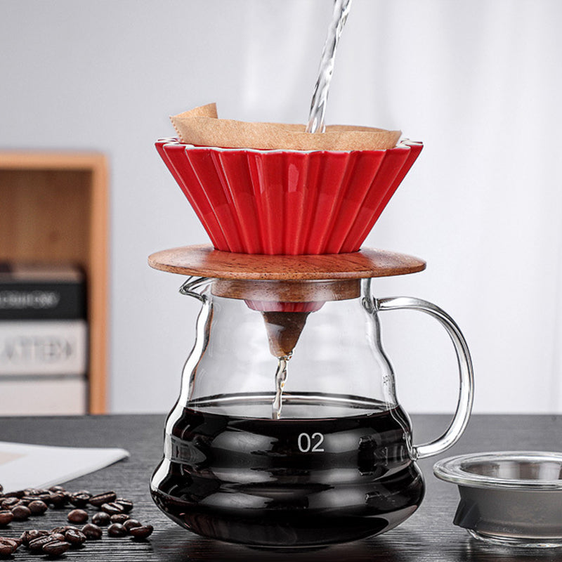 Ceramic Coffee Dripper - Handmade Origami Pour Over Maker