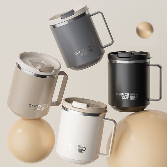 Double Wall Insulated Coffee Mug - Leak-Proof Steel Cup