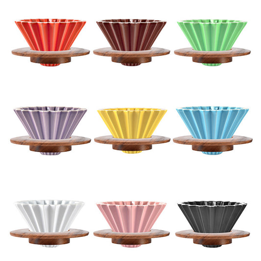 Ceramic Coffee Dripper - Handmade Origami Pour Over Maker