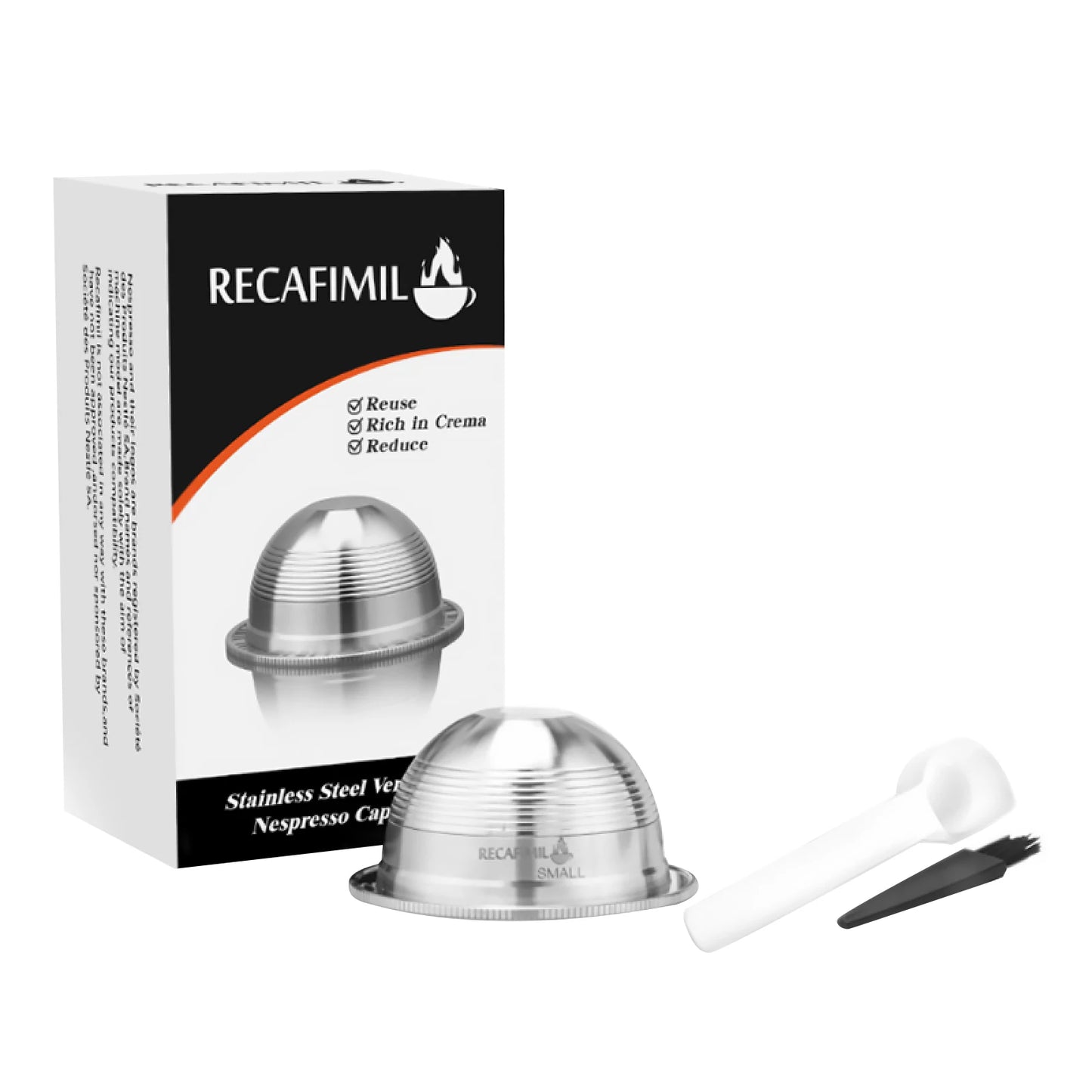 Stainless Steel Reusable Coffeee Pod capsules for Nespresso vertuo Plus Series Coffee Machine Espresso Filtration Pods