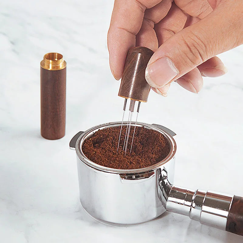 Stainless Steel Espresso Tamper - Needle Distributor Leveler