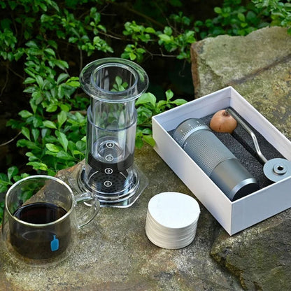 Portable Coffee Kettle Transparent French Style Press Coffee Pot Anti-slip Light Weight Hand Pour Coffee Maker Outdoor