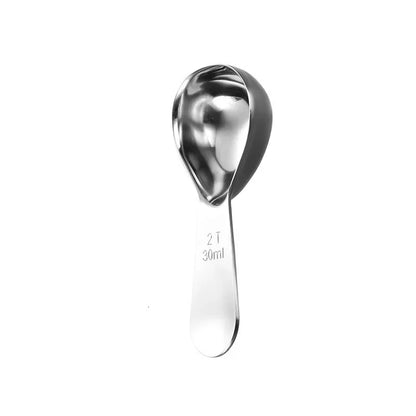 15ml/30ml Stainless Steel Coffee Measuring Scoop Coffee Scoop with Graduated Measuring Spoon Beans Tea Sugar Barista Tools