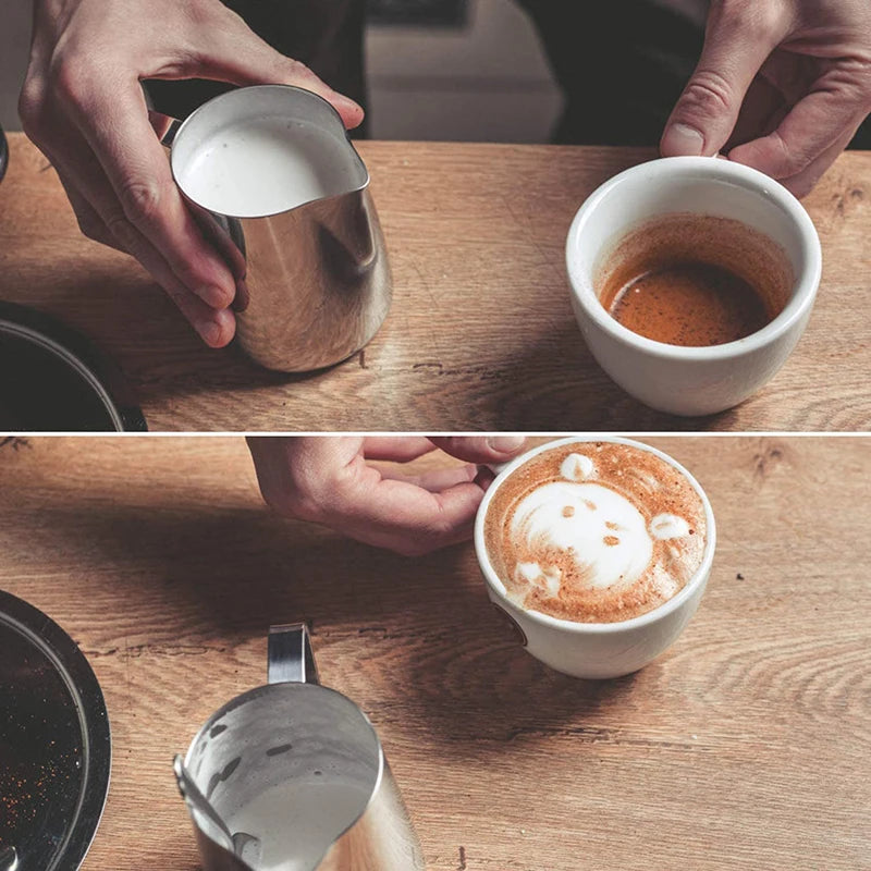 100ML-2000ML Stainless Steel Milk Frothing Pitcher Espresso Coffee Barista Craft Latte Cappuccino Cream Frothing Jug Pitcher