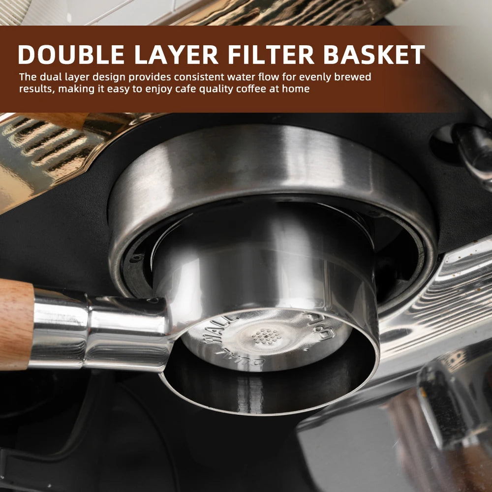 54mm Dual Wall Filter Basket Compatible with Breville sage BES870/875/880/878/890 bambino plus BES 500 Makers