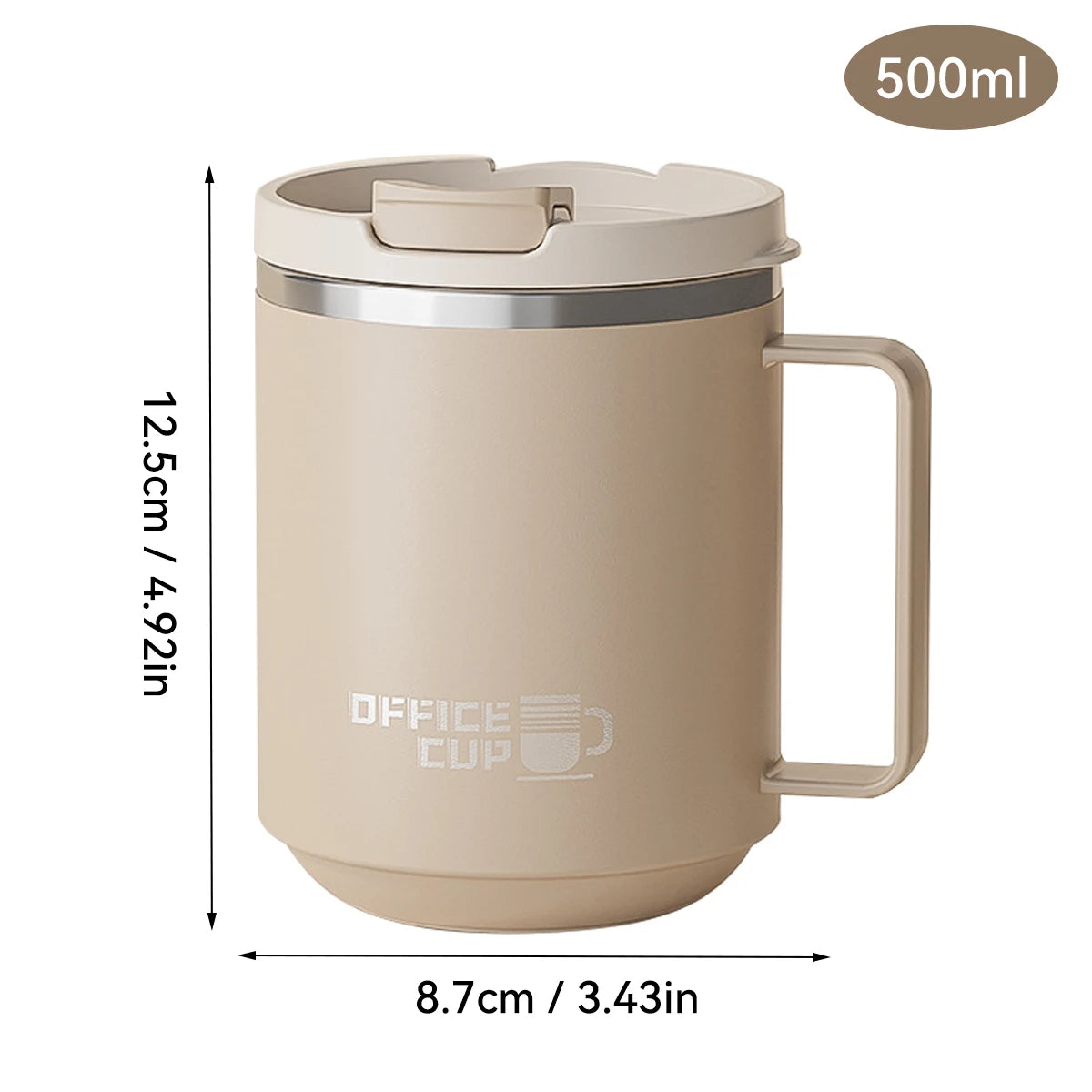 Double Wall Insulated Coffee Mug - Leak-Proof Steel Cup