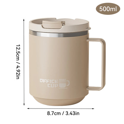 Double Wall Insulated Coffee Mug - Leak-Proof Steel Cup