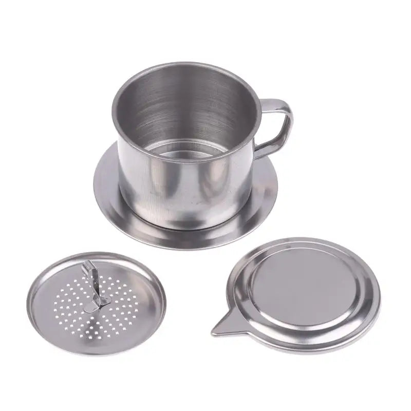 Stainless Steel Coffee Filter Infuse Cup Vietnamese Coffee Dripper Maker Pot Portable Coffee Drip Strainer Kitchen Tools 1PC.